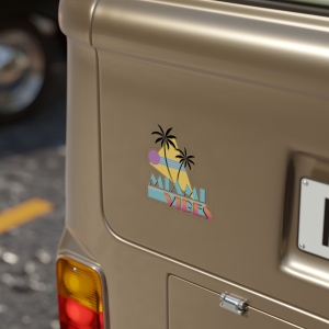 Miami Vibes Die-Cut Outdoor Sticker - Tropical Palm Design
