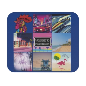 Miami Retro Vibes Mosaic Mouse Pad