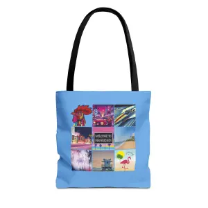 Miami Retro Vibes Mosaic Tote Bag